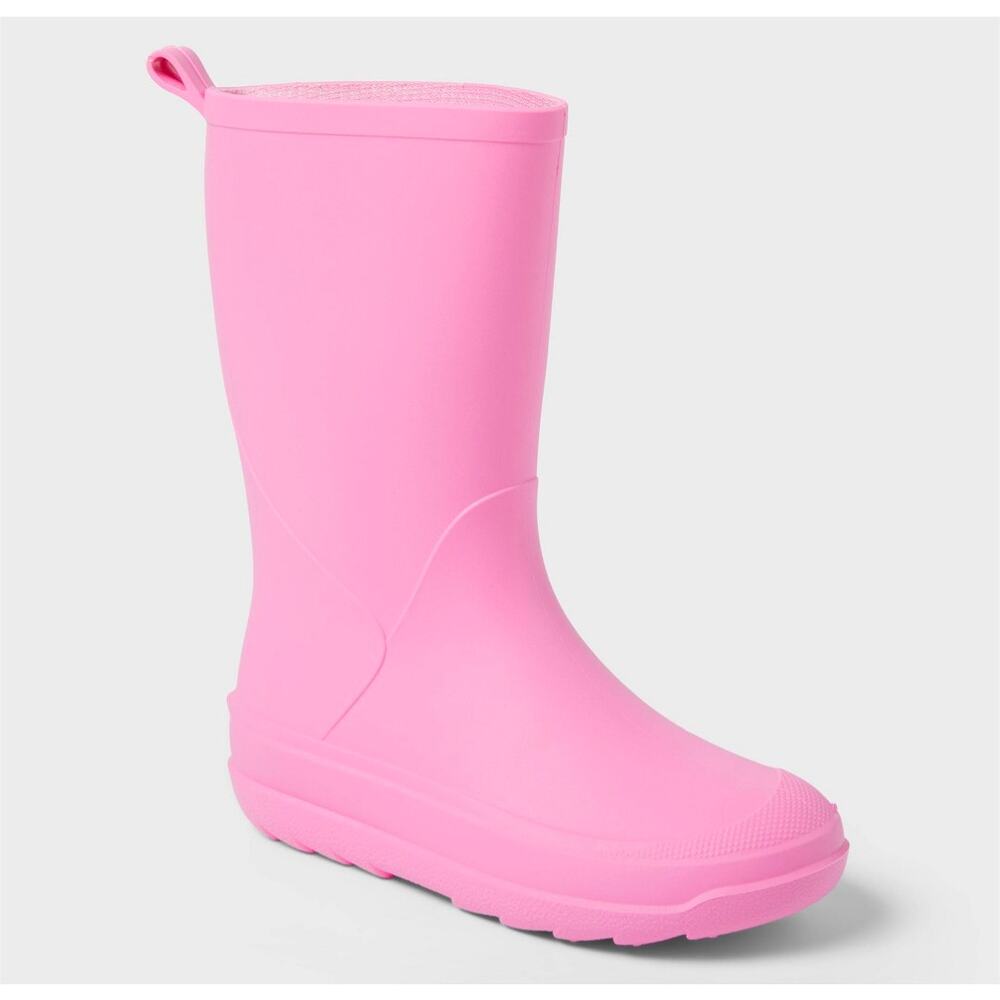 Cat and Jack Blush Slip on Rain Boot NWT Size 4 Youth - Picture 1 of 6